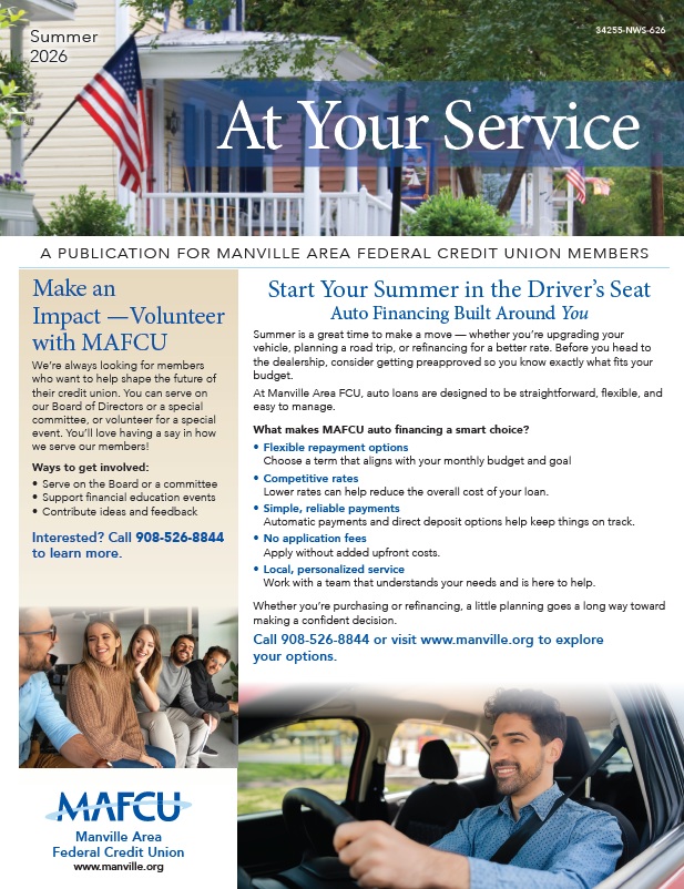 Manville Area FCU Winter 2026 Newsletter